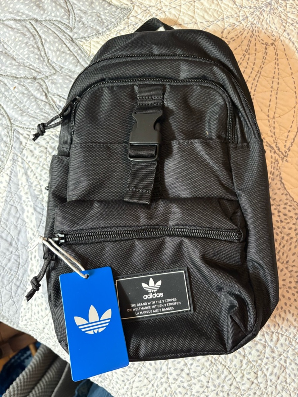 New adidas Originals Black Compact Sling Backpack